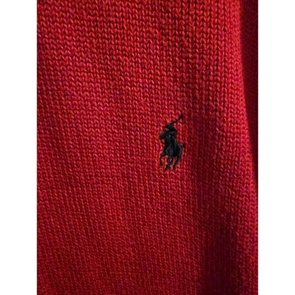 Polo by Ralph Lauren red quarter-zip mockneck sweater sz 2XLT tall MT94 - Picture 4 of 6